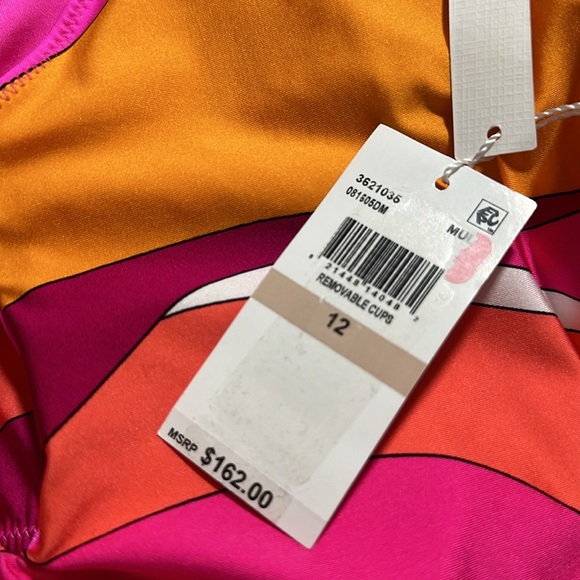 NWT TRINA TURK VIVID VISTA LAYERED HIGH LEG MALLIOT - Picture 12 of 12